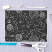 ラインモダン内の女性抽象芸術 薄葉紙 (クラフト)