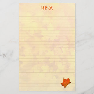 ラインモノグラムの紅葉パーソナル書ズ 便箋