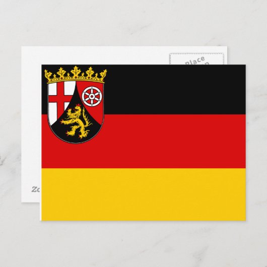 ラインラント・プファルツ州旗 ポストカード (正面/裏面)