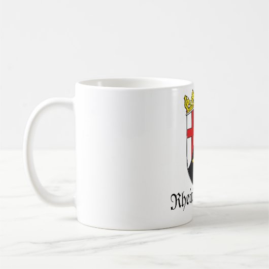 ラインランドPfalz Wappenの紋章付き外衣 コーヒーマグカップ (左)