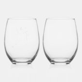 ラインワークフラワーステムレスワイングラス ステムなしワイングラス (裏面)