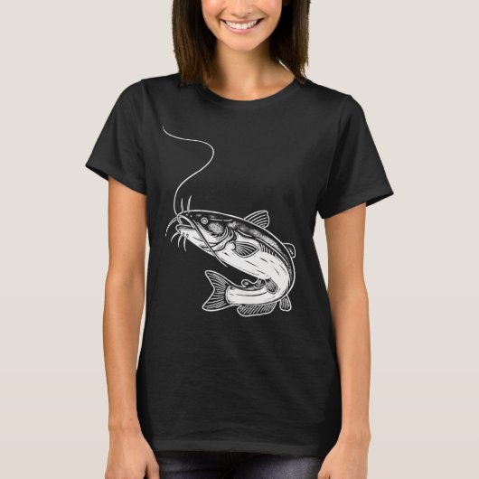 ライン上のキャットフィッシュ Tシャツ (正面)