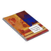 ライン世界地図が付いている正方形 ノートブック (右側)