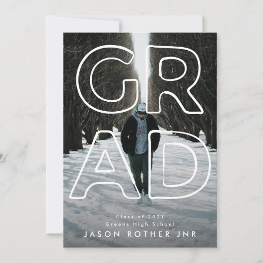 ライン中空グラード |写真コンテンポラリー 案内状 (正面)