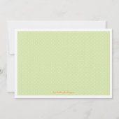 ライン中立ベビーシャワーのかわいいベビーの衣服 招待状 (裏面)