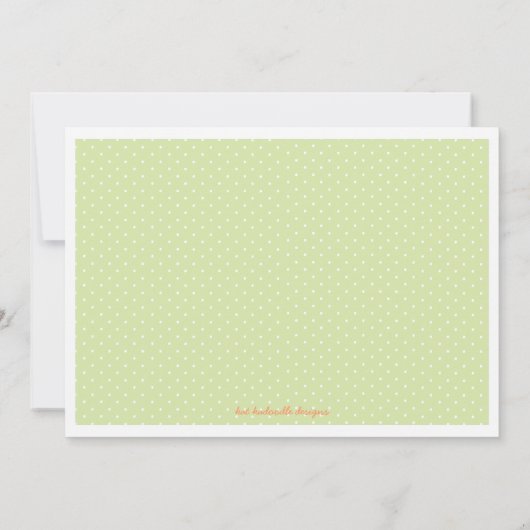 ライン中立ベビーシャワーのかわいいベビーの衣服 招待状 (裏面)