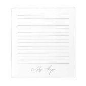 ライン付きビジネス名署名スクリプトオフィス ノートパッド (正面)
