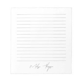 ライン付きビジネス名署名スクリプトオフィス ノートパッド