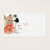 ライン付きフローラ結婚のThank You Noteエンクロージャカード (裏面)