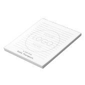 ライン付き不透明ビジネスカスタムロゴ従業員名 ノートパッド (回転)