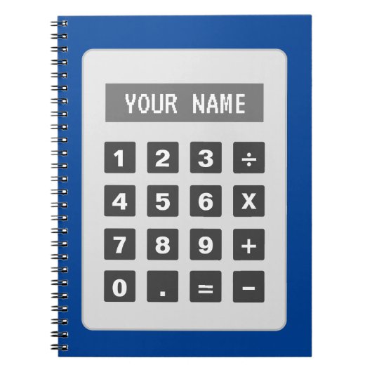 ライン付き機械スパイラルノートブックの計算中 ノートブック (正面)