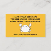 ライン内に滞在する着色カニの悪駐車場 名刺 (正面)