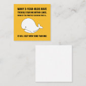 ライン内に滞在する色の鯨類悪駐車場 スクエア名刺 (正面/裏面)