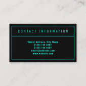 ライン割れたネオン色のモダン 名刺 (裏面)