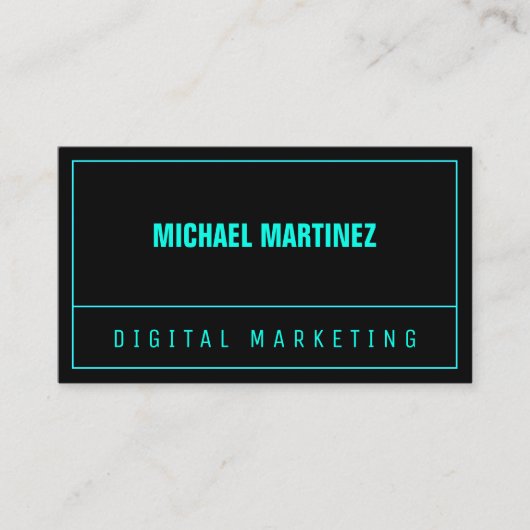 ライン割れたネオン色のモダン 名刺 (正面)