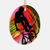 ライン及び円のBMX セラミックオーナメント (右)