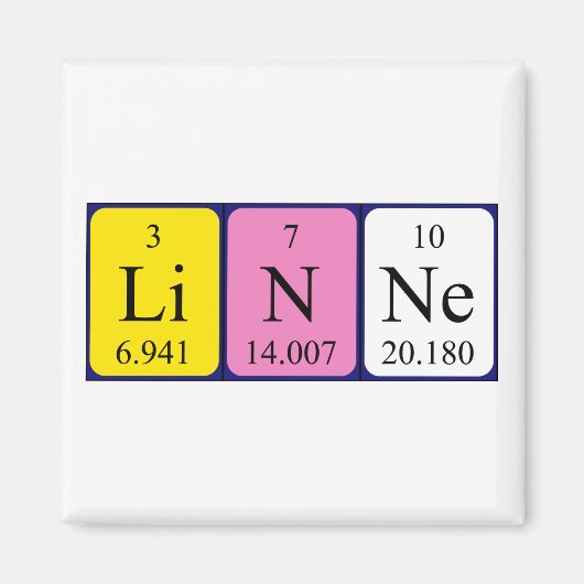 ライン周期表名磁石 マグネット (正面)