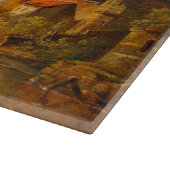 ライン川に沿ったオランダの町のビュー カッティングボード (角)