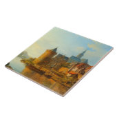 ライン川に沿ったオランダの町のビュー タイル (側面)