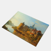 ライン川に沿ったオランダの町のビュー ドアマット (アングル)