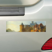 ライン川に沿ったオランダの町のビュー バンパーステッカー (車上)