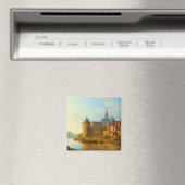 ライン川に沿ったオランダの町のビュー マグネット (インサイチュ (食洗機))