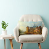 ライン川に沿ったオランダの町のビュー ランバークッション (椅子)