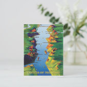 ライン川のドイツの城、ヴィンテージ ポストカード (スタンド正面)