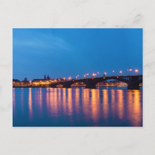 ライン川の上にテオドール・ヒュース橋 ポストカード (正面)