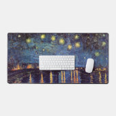 ライン川の星月夜(Vincent van Gogh) デスクマット (キーボード&マウス)