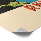 ライン川ドイツヴィンテージ旅行 ポスター (角)