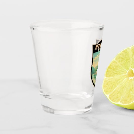 ライン川ドイツ横断トラベルアートヴィンテージ ショットグラス (左)