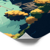 ライン川バレードイツのヴィンテージ旅行場所 ポスター (角)