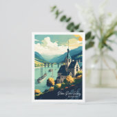 ライン川バレードイツのヴィンテージ旅行場所 ポストカード (スタンド正面)