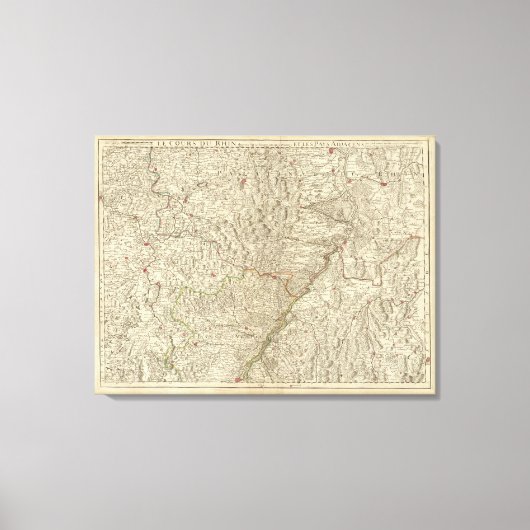 ライン川渓谷,フランス キャンバスプリント (正面)