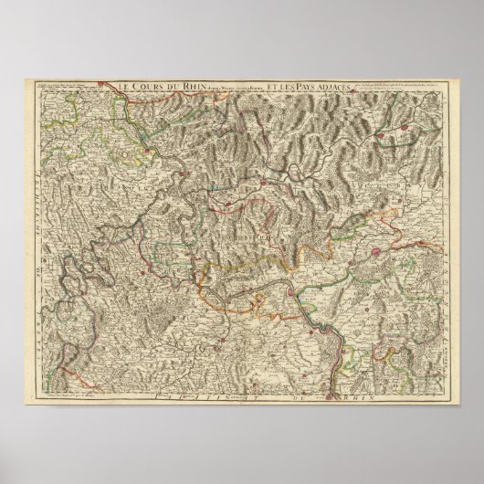 ライン川渓谷 ポスター (正面)