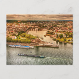 ライン川、ドイツの美しい景色 ポストカード