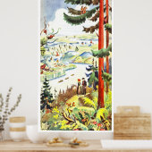 ライン川、黒い森、ドイツ。ヴィンテージ旅行 ポスター (キッチン)