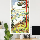 ライン川、黒い森、ドイツ。ヴィンテージ旅行 ポスター (ホームオフィス)