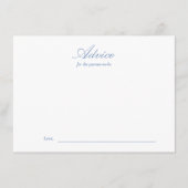 ライン引き出しフローラトイレベビーシャワーアドバイスカード エンクロージャーカード (正面)