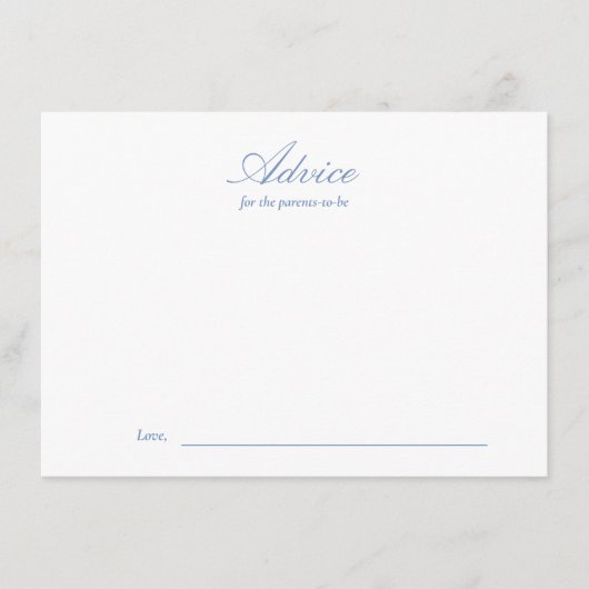 ライン引き出しフローラトイレベビーシャワーアドバイスカード エンクロージャーカード (正面)