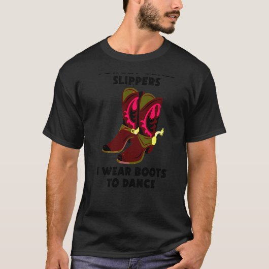 ライン忘れ踊りグラススリッパI衣服ブーツ Tシャツ (正面)