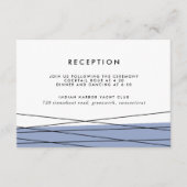ライン披露宴挿入カード |スチールブルー エンクロージャーカード (正面)