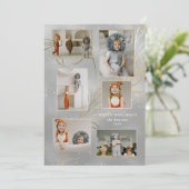 ライン描金ゴールドス葉グラムシルバー6 – フォトホリデー シーズンカード (スタンド正面)