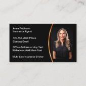 ライン数々の保険ブローカーの名刺 名刺 (正面)