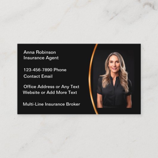 ライン数々の保険ブローカーの名刺 名刺 (正面)