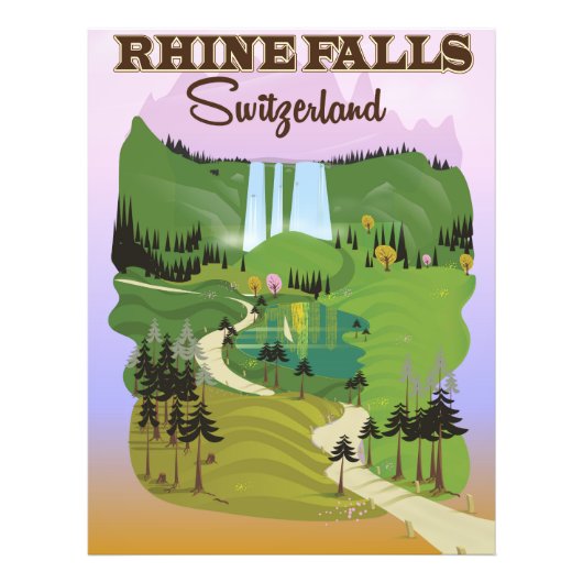 ライン滝ズスイス旅行ポスター フォトプリント            (正面)