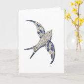 ライン石ダイヤモンドバードコスチュームヴィンテージジュエリー カード (黄色い花)