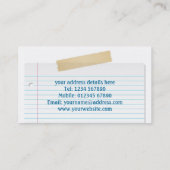 ライン紙名刺 名刺 (裏面)