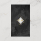 ライン素晴らし金ゴールド抽象芸術ウィッシングウェル黒ID867 エンクロージャーカード (裏面)